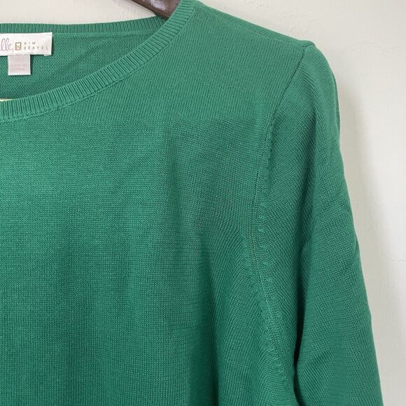 Belle by Kim Gravel Sweater Holiday Party Minimalist Crew Neck Top Womens 3XL - Picture 3 of 11